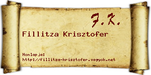 Fillitza Krisztofer névjegykártya